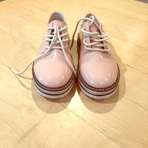 Zara Girls Patent Learher Pink Shoes